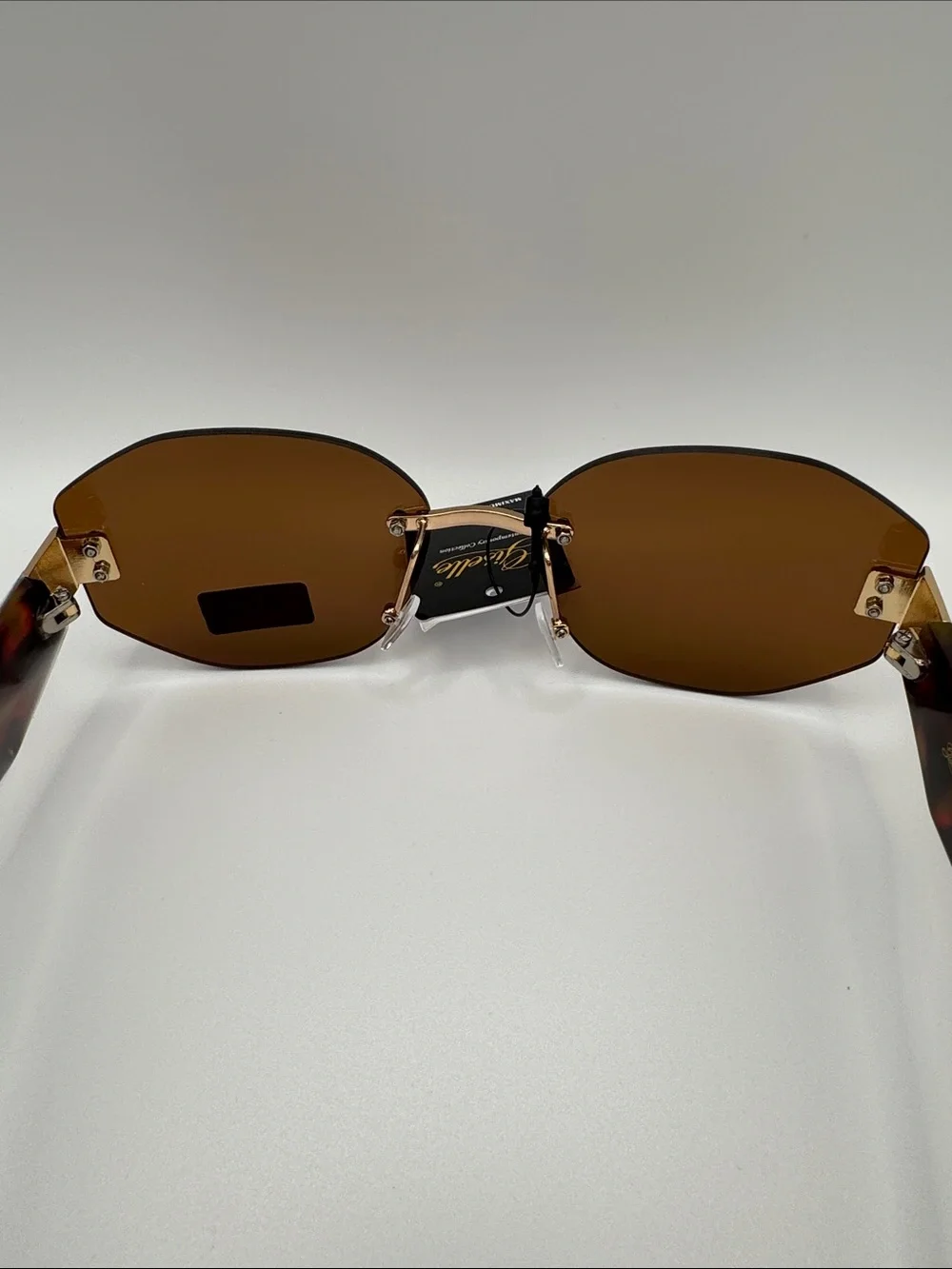 Brown Rimless Women's Sunglasses - Unbranded